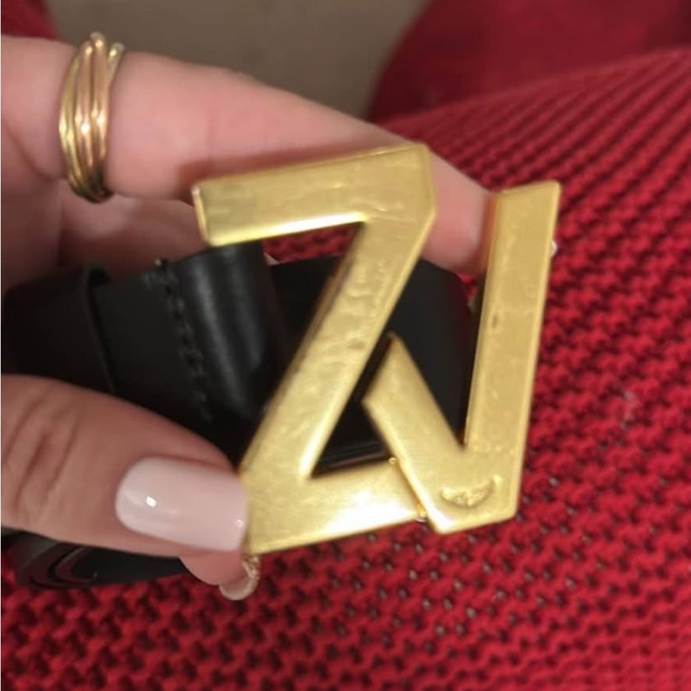 ZV  Gold and Black Women's Belt